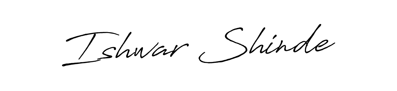 How to make Ishwar Shinde name signature. Use Antro_Vectra_Bolder style for creating short signs online. This is the latest handwritten sign. Ishwar Shinde signature style 7 images and pictures png