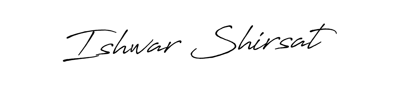 It looks lik you need a new signature style for name Ishwar Shirsat. Design unique handwritten (Antro_Vectra_Bolder) signature with our free signature maker in just a few clicks. Ishwar Shirsat signature style 7 images and pictures png