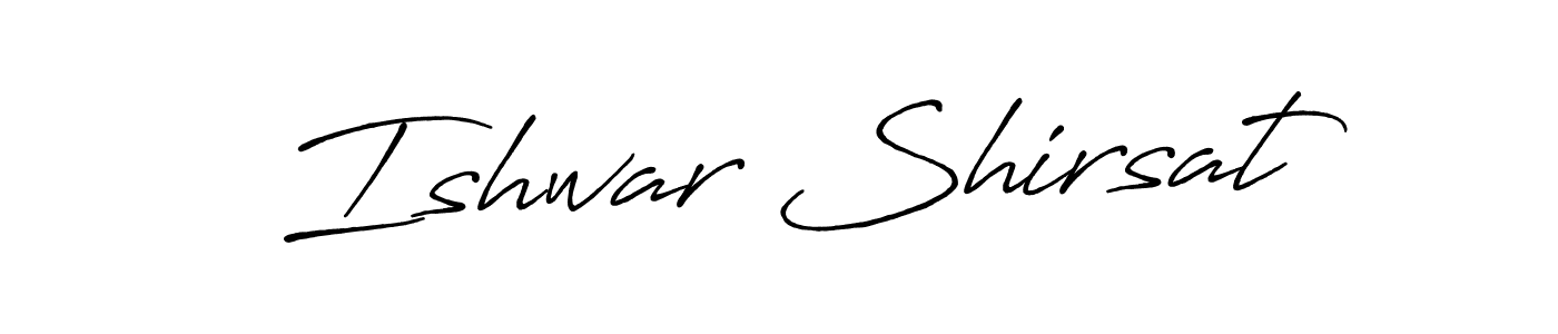 It looks lik you need a new signature style for name Ishwar Shirsat. Design unique handwritten (Antro_Vectra_Bolder) signature with our free signature maker in just a few clicks. Ishwar Shirsat signature style 7 images and pictures png