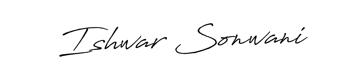 Ishwar Sonwani stylish signature style. Best Handwritten Sign (Antro_Vectra_Bolder) for my name. Handwritten Signature Collection Ideas for my name Ishwar Sonwani. Ishwar Sonwani signature style 7 images and pictures png