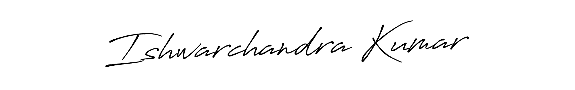 Create a beautiful signature design for name Ishwarchandra Kumar. With this signature (Antro_Vectra_Bolder) fonts, you can make a handwritten signature for free. Ishwarchandra Kumar signature style 7 images and pictures png