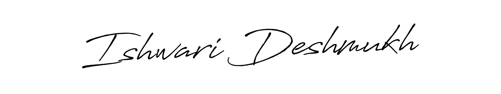 Create a beautiful signature design for name Ishwari Deshmukh. With this signature (Antro_Vectra_Bolder) fonts, you can make a handwritten signature for free. Ishwari Deshmukh signature style 7 images and pictures png