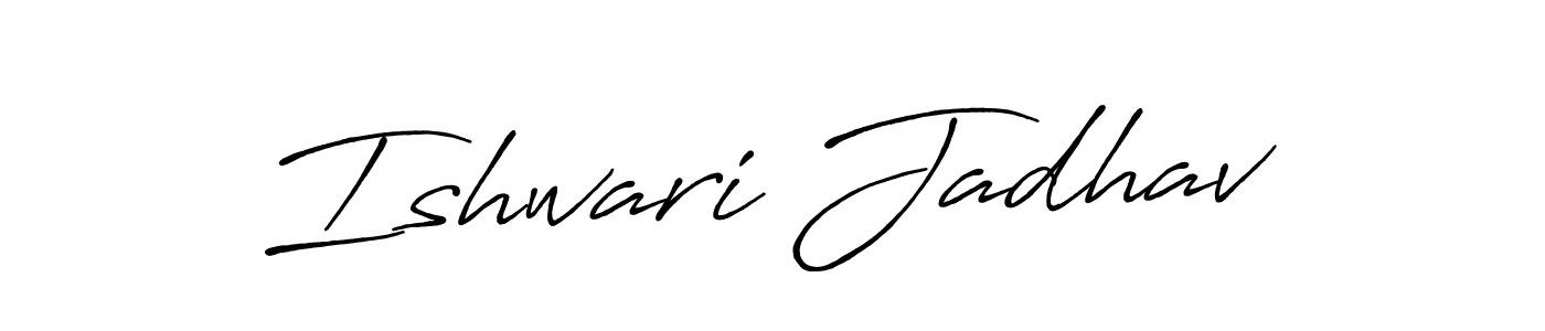 Also we have Ishwari Jadhav name is the best signature style. Create professional handwritten signature collection using Antro_Vectra_Bolder autograph style. Ishwari Jadhav signature style 7 images and pictures png