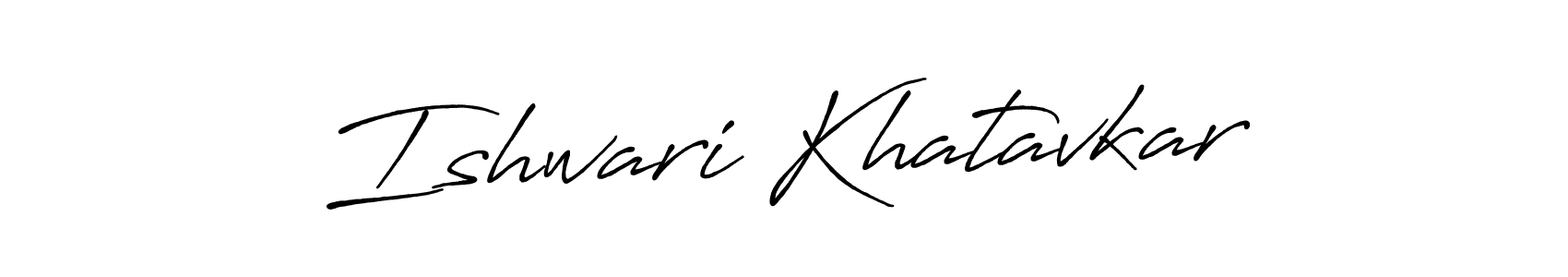 You should practise on your own different ways (Antro_Vectra_Bolder) to write your name (Ishwari Khatavkar) in signature. don't let someone else do it for you. Ishwari Khatavkar signature style 7 images and pictures png