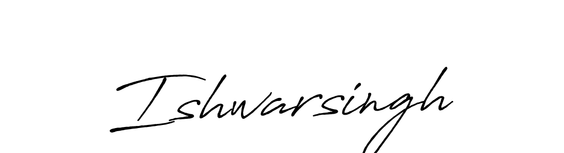 Create a beautiful signature design for name Ishwarsingh. With this signature (Antro_Vectra_Bolder) fonts, you can make a handwritten signature for free. Ishwarsingh signature style 7 images and pictures png