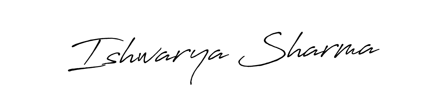 You should practise on your own different ways (Antro_Vectra_Bolder) to write your name (Ishwarya Sharma) in signature. don't let someone else do it for you. Ishwarya Sharma signature style 7 images and pictures png