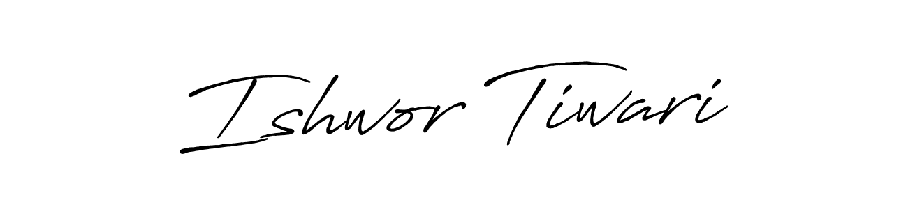 Make a beautiful signature design for name Ishwor Tiwari. With this signature (Antro_Vectra_Bolder) style, you can create a handwritten signature for free. Ishwor Tiwari signature style 7 images and pictures png