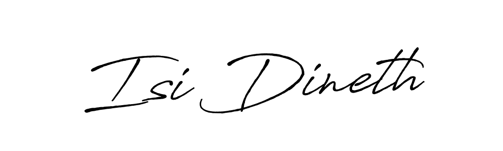 Also You can easily find your signature by using the search form. We will create Isi Dineth name handwritten signature images for you free of cost using Antro_Vectra_Bolder sign style. Isi Dineth signature style 7 images and pictures png