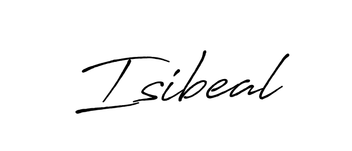 How to make Isibeal name signature. Use Antro_Vectra_Bolder style for creating short signs online. This is the latest handwritten sign. Isibeal signature style 7 images and pictures png