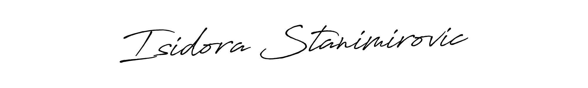 Isidora Stanimirovic stylish signature style. Best Handwritten Sign (Antro_Vectra_Bolder) for my name. Handwritten Signature Collection Ideas for my name Isidora Stanimirovic. Isidora Stanimirovic signature style 7 images and pictures png