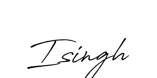 Make a beautiful signature design for name Isingh. With this signature (Antro_Vectra_Bolder) style, you can create a handwritten signature for free. Isingh signature style 7 images and pictures png