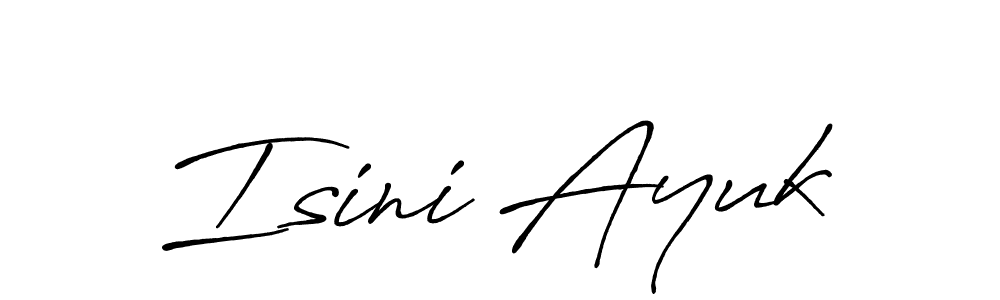 Design your own signature with our free online signature maker. With this signature software, you can create a handwritten (Antro_Vectra_Bolder) signature for name Isini Ayuk. Isini Ayuk signature style 7 images and pictures png