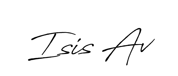 Design your own signature with our free online signature maker. With this signature software, you can create a handwritten (Antro_Vectra_Bolder) signature for name Isis Av. Isis Av signature style 7 images and pictures png