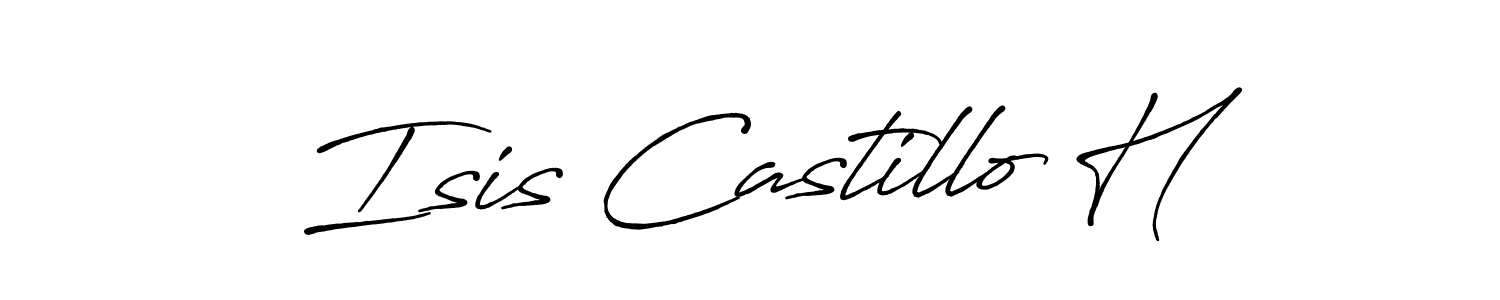 Also You can easily find your signature by using the search form. We will create Isis Castillo H name handwritten signature images for you free of cost using Antro_Vectra_Bolder sign style. Isis Castillo H signature style 7 images and pictures png