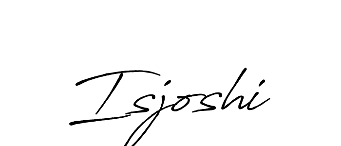 Design your own signature with our free online signature maker. With this signature software, you can create a handwritten (Antro_Vectra_Bolder) signature for name Isjoshi. Isjoshi signature style 7 images and pictures png