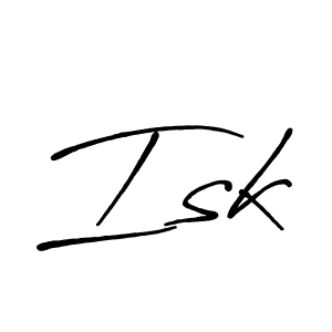 How to make Isk name signature. Use Antro_Vectra_Bolder style for creating short signs online. This is the latest handwritten sign. Isk signature style 7 images and pictures png