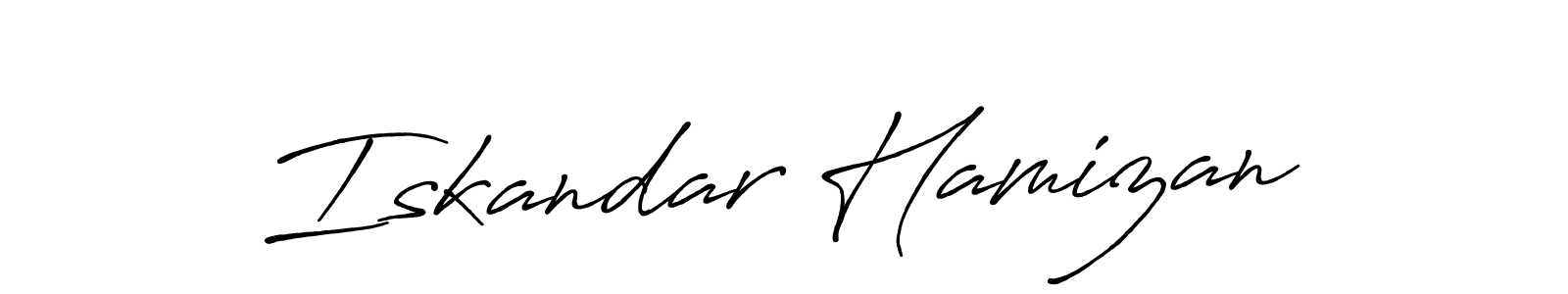 How to make Iskandar Hamizan signature? Antro_Vectra_Bolder is a professional autograph style. Create handwritten signature for Iskandar Hamizan name. Iskandar Hamizan signature style 7 images and pictures png