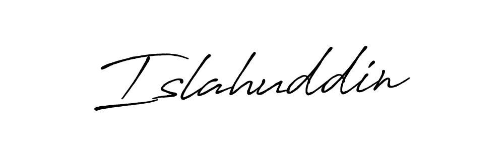 How to make Islahuddin signature? Antro_Vectra_Bolder is a professional autograph style. Create handwritten signature for Islahuddin name. Islahuddin signature style 7 images and pictures png