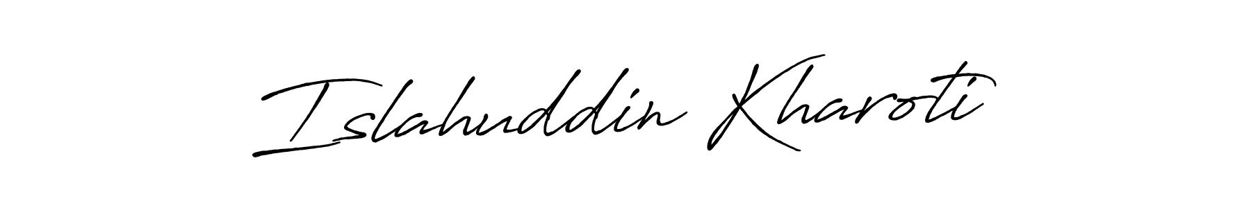 Make a short Islahuddin Kharoti signature style. Manage your documents anywhere anytime using Antro_Vectra_Bolder. Create and add eSignatures, submit forms, share and send files easily. Islahuddin Kharoti signature style 7 images and pictures png