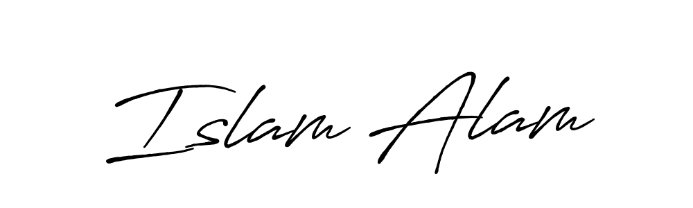 Islam Alam stylish signature style. Best Handwritten Sign (Antro_Vectra_Bolder) for my name. Handwritten Signature Collection Ideas for my name Islam Alam. Islam Alam signature style 7 images and pictures png