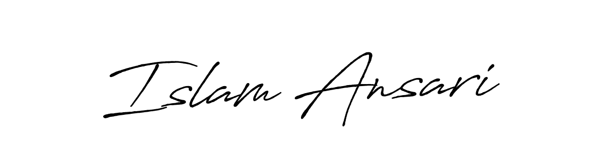 Antro_Vectra_Bolder is a professional signature style that is perfect for those who want to add a touch of class to their signature. It is also a great choice for those who want to make their signature more unique. Get Islam Ansari name to fancy signature for free. Islam Ansari signature style 7 images and pictures png