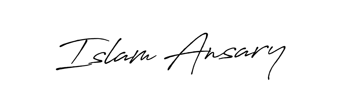 Islam Ansary stylish signature style. Best Handwritten Sign (Antro_Vectra_Bolder) for my name. Handwritten Signature Collection Ideas for my name Islam Ansary. Islam Ansary signature style 7 images and pictures png