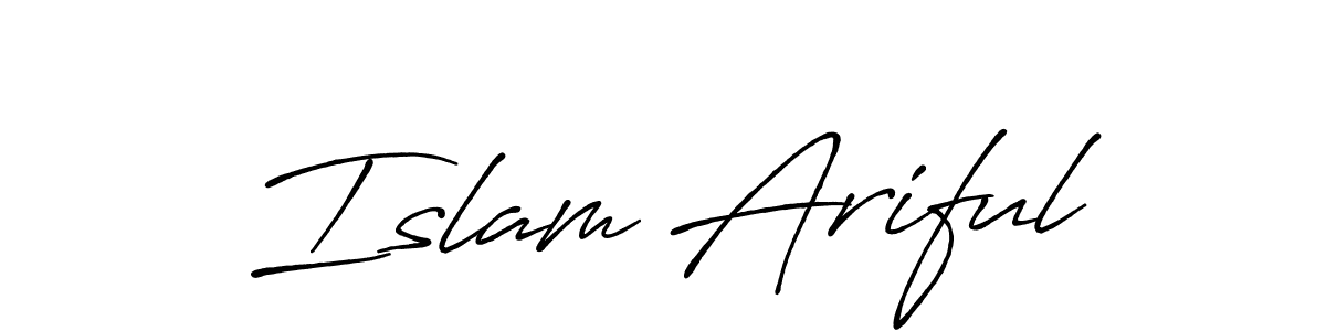 Design your own signature with our free online signature maker. With this signature software, you can create a handwritten (Antro_Vectra_Bolder) signature for name Islam Ariful. Islam Ariful signature style 7 images and pictures png