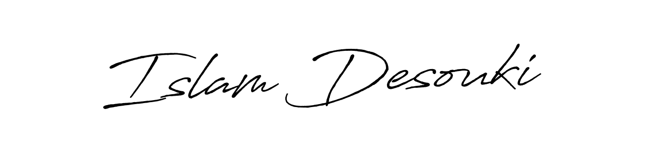 Design your own signature with our free online signature maker. With this signature software, you can create a handwritten (Antro_Vectra_Bolder) signature for name Islam Desouki. Islam Desouki signature style 7 images and pictures png