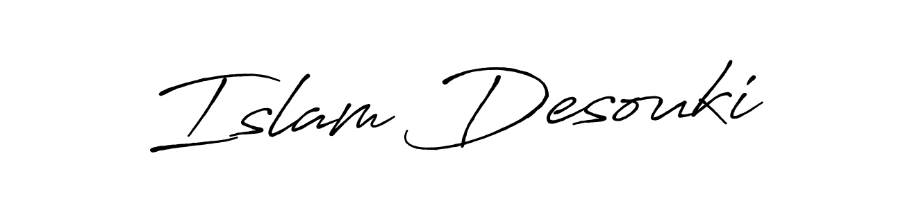 Design your own signature with our free online signature maker. With this signature software, you can create a handwritten (Antro_Vectra_Bolder) signature for name Islam Desouki. Islam Desouki signature style 7 images and pictures png