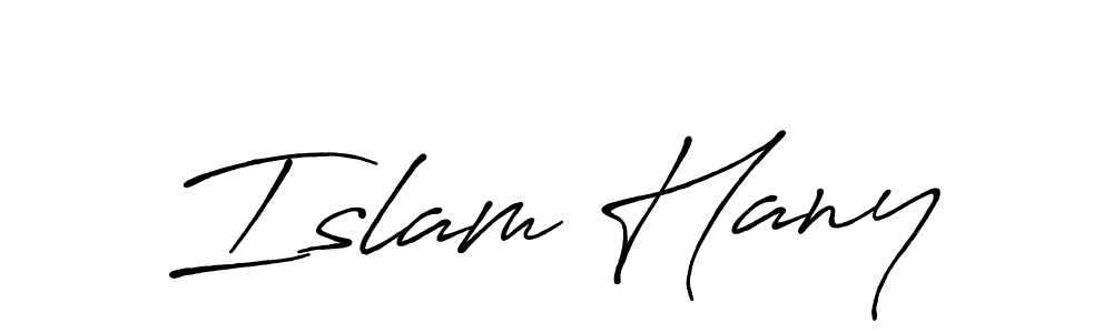 How to make Islam Hany signature? Antro_Vectra_Bolder is a professional autograph style. Create handwritten signature for Islam Hany name. Islam Hany signature style 7 images and pictures png