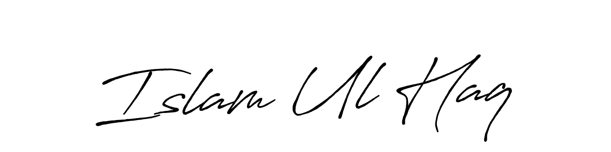 Also You can easily find your signature by using the search form. We will create Islam Ul Haq name handwritten signature images for you free of cost using Antro_Vectra_Bolder sign style. Islam Ul Haq signature style 7 images and pictures png