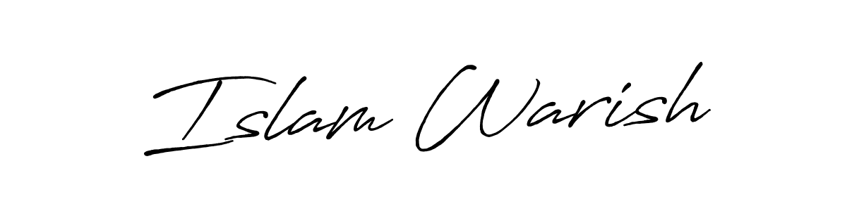 Make a beautiful signature design for name Islam Warish. With this signature (Antro_Vectra_Bolder) style, you can create a handwritten signature for free. Islam Warish signature style 7 images and pictures png