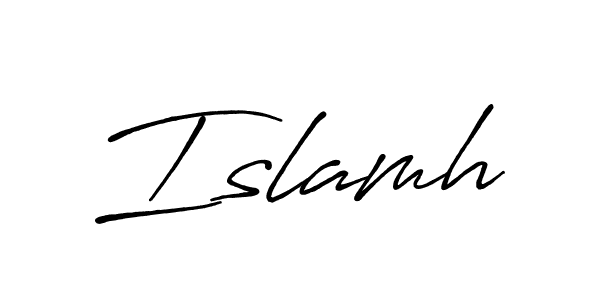 Create a beautiful signature design for name Islamh. With this signature (Antro_Vectra_Bolder) fonts, you can make a handwritten signature for free. Islamh signature style 7 images and pictures png