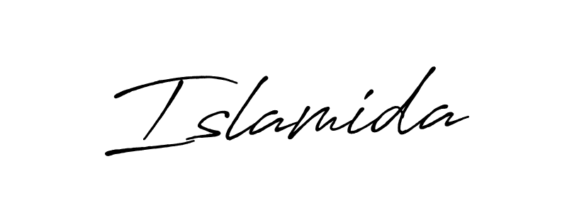 Design your own signature with our free online signature maker. With this signature software, you can create a handwritten (Antro_Vectra_Bolder) signature for name Islamida. Islamida signature style 7 images and pictures png