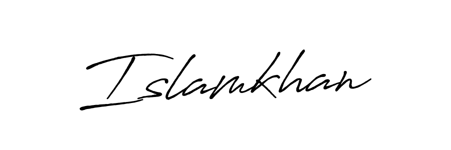 How to make Islamkhan name signature. Use Antro_Vectra_Bolder style for creating short signs online. This is the latest handwritten sign. Islamkhan signature style 7 images and pictures png