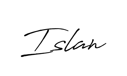 Antro_Vectra_Bolder is a professional signature style that is perfect for those who want to add a touch of class to their signature. It is also a great choice for those who want to make their signature more unique. Get Islan name to fancy signature for free. Islan signature style 7 images and pictures png