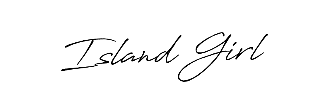 How to make Island Girl name signature. Use Antro_Vectra_Bolder style for creating short signs online. This is the latest handwritten sign. Island Girl signature style 7 images and pictures png