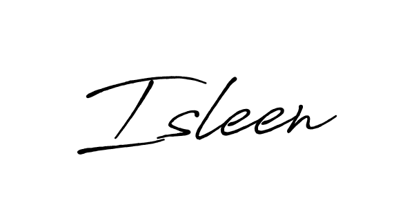 Use a signature maker to create a handwritten signature online. With this signature software, you can design (Antro_Vectra_Bolder) your own signature for name Isleen. Isleen signature style 7 images and pictures png