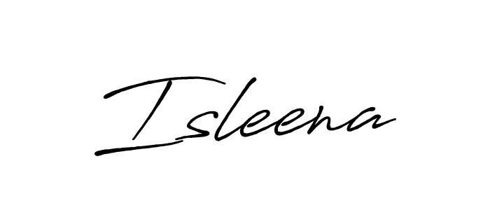 The best way (Antro_Vectra_Bolder) to make a short signature is to pick only two or three words in your name. The name Isleena include a total of six letters. For converting this name. Isleena signature style 7 images and pictures png