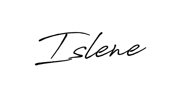 Make a beautiful signature design for name Islene. With this signature (Antro_Vectra_Bolder) style, you can create a handwritten signature for free. Islene signature style 7 images and pictures png