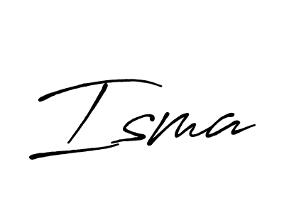 Design your own signature with our free online signature maker. With this signature software, you can create a handwritten (Antro_Vectra_Bolder) signature for name Isma. Isma signature style 7 images and pictures png