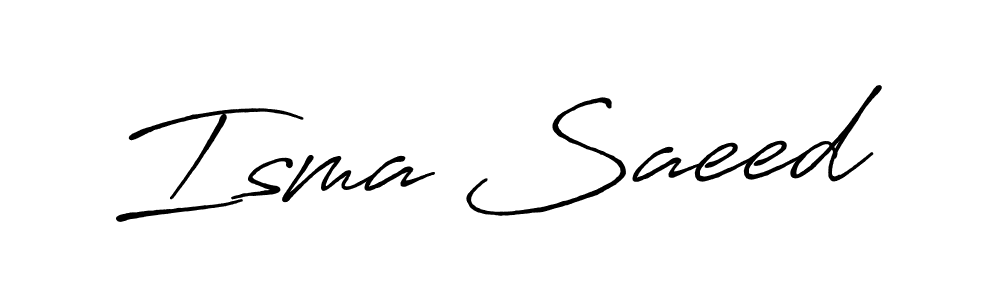 Make a beautiful signature design for name Isma Saeed. Use this online signature maker to create a handwritten signature for free. Isma Saeed signature style 7 images and pictures png