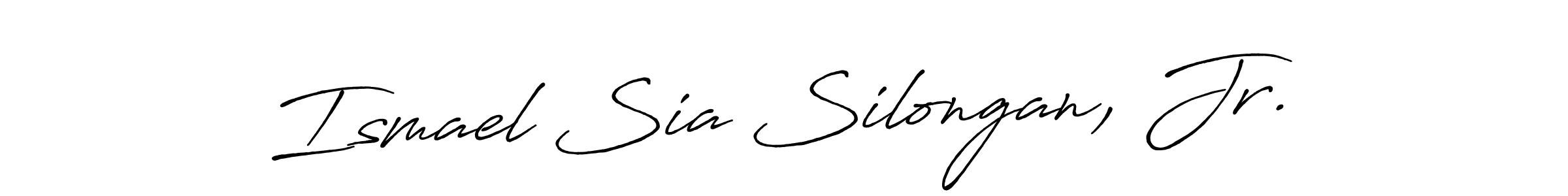 Make a short Ismael Sia Silongan, Jr. signature style. Manage your documents anywhere anytime using Antro_Vectra_Bolder. Create and add eSignatures, submit forms, share and send files easily. Ismael Sia Silongan, Jr. signature style 7 images and pictures png