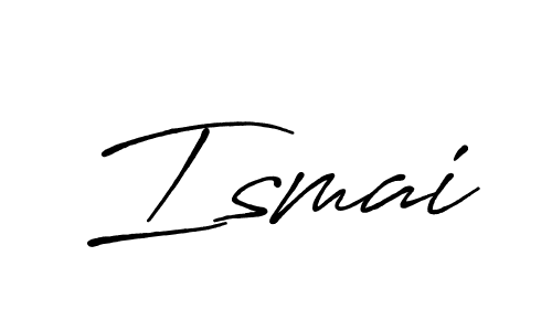 How to make Ismai name signature. Use Antro_Vectra_Bolder style for creating short signs online. This is the latest handwritten sign. Ismai signature style 7 images and pictures png
