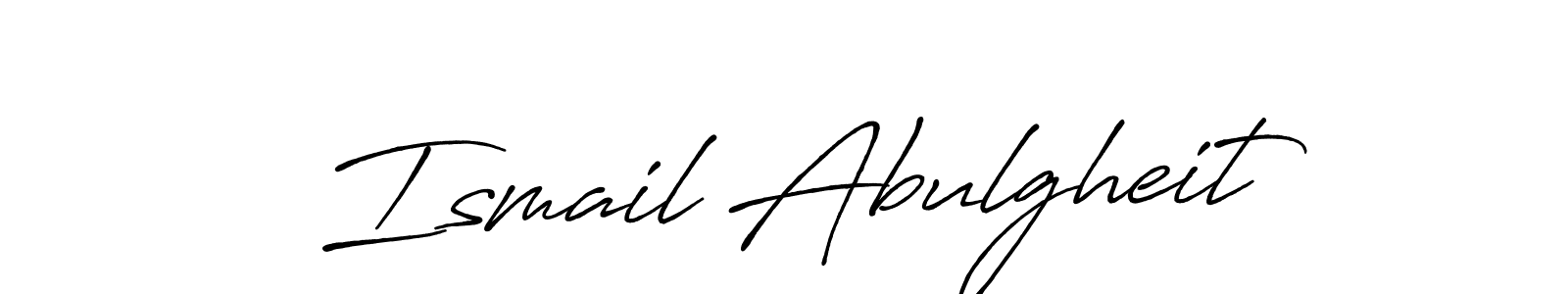 Ismail Abulgheit stylish signature style. Best Handwritten Sign (Antro_Vectra_Bolder) for my name. Handwritten Signature Collection Ideas for my name Ismail Abulgheit. Ismail Abulgheit signature style 7 images and pictures png