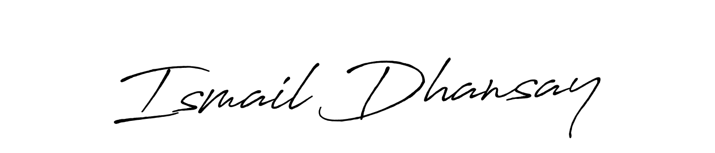 if you are searching for the best signature style for your name Ismail Dhansay. so please give up your signature search. here we have designed multiple signature styles  using Antro_Vectra_Bolder. Ismail Dhansay signature style 7 images and pictures png