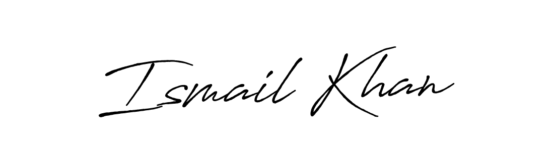 Create a beautiful signature design for name Ismail Khan. With this signature (Antro_Vectra_Bolder) fonts, you can make a handwritten signature for free. Ismail Khan signature style 7 images and pictures png