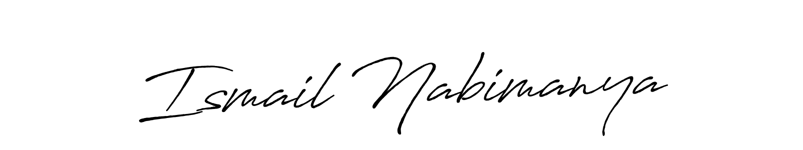 It looks lik you need a new signature style for name Ismail Nabimanya. Design unique handwritten (Antro_Vectra_Bolder) signature with our free signature maker in just a few clicks. Ismail Nabimanya signature style 7 images and pictures png