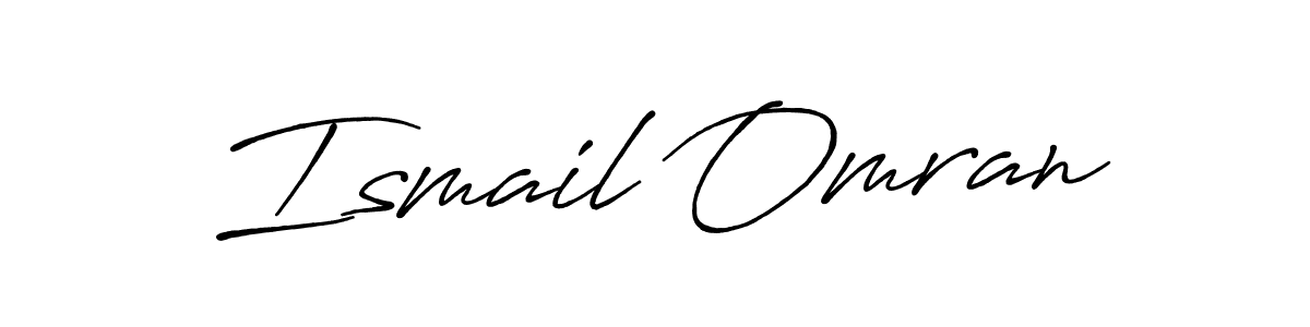 Also You can easily find your signature by using the search form. We will create Ismail Omran name handwritten signature images for you free of cost using Antro_Vectra_Bolder sign style. Ismail Omran signature style 7 images and pictures png