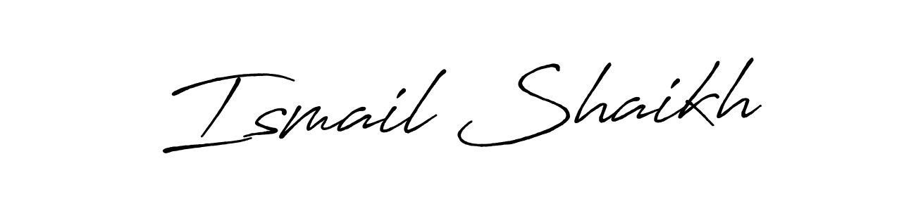 The best way (Antro_Vectra_Bolder) to make a short signature is to pick only two or three words in your name. The name Ismail Shaikh include a total of six letters. For converting this name. Ismail Shaikh signature style 7 images and pictures png